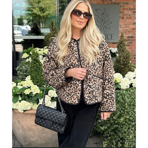 Zara Animal Print Puffer Jacket Size S - Picture 4 of 14